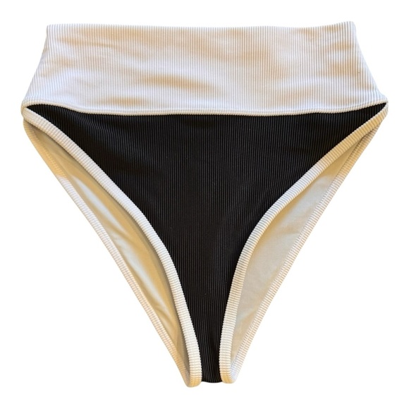 Beach Riot Emmy Bikini Bottom in Black & White NWOT - Picture 2 of 5